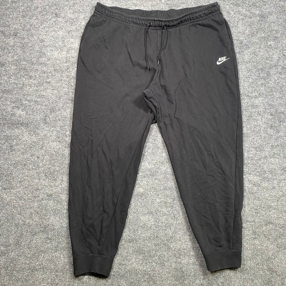 Nike Mens Club Fleece Joggers‎ Black Sweatpants DR6233-010 Size 2XL